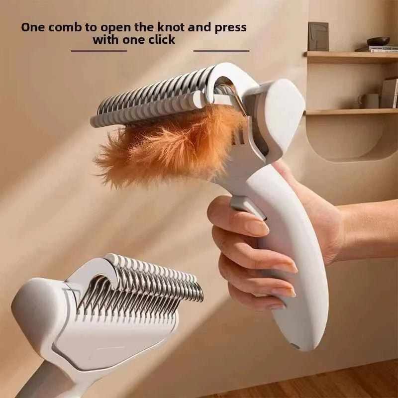 Stainless Steel Dog Hair Removal Brush Comb Pet Hair Remover Brush For Dogs Grooming Tools Pets Dematting Comb Dogs Accessories