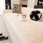 Winter Thick Flannel Sofa Cushion Grid Plush Seat Cover Warm Soft Fluffy Chaise Lounge Mat Couch Protector Living Room
