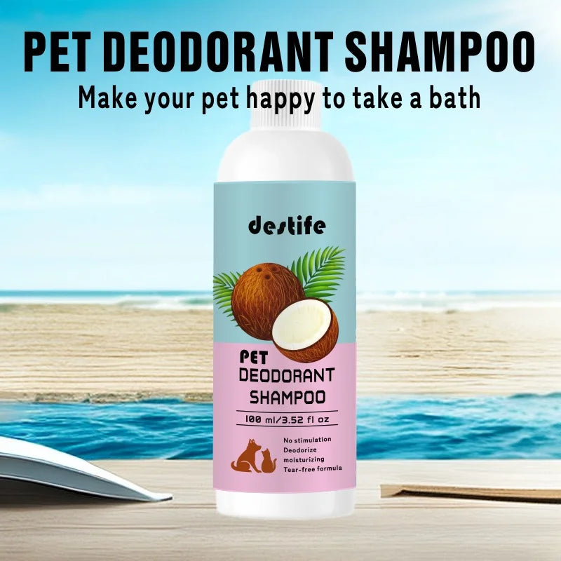 100ml Cat Dog Shampoo Body Wash Conditioner Puppy Coat Healthy Smooth Smell Deodorant Lasting Fragrance Pet Wash Care Products