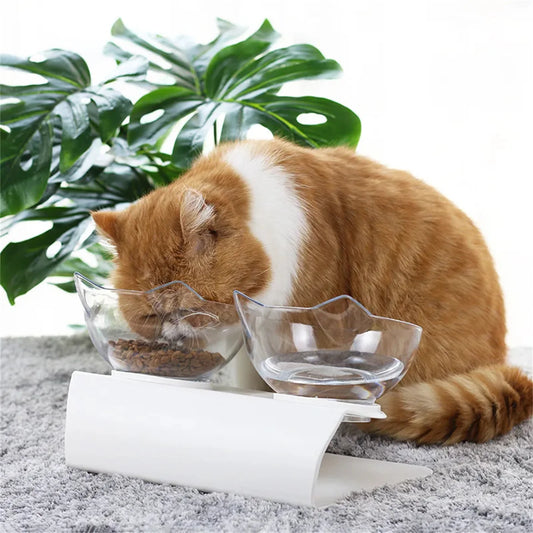Non-Slip Double Cat Bowl Dog Bowl With Stand Pet Feeding Cat Water Bowl For Cats Food Pet Bowls For Dogs Feeder Product Supplies - Pet Suppie