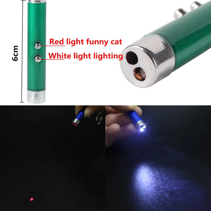 2pcs Laser Pointer Interactive Cat Toy Indoor Cat Fun Stick UV Flashlight LED Keychain Kitten Pet Training Play