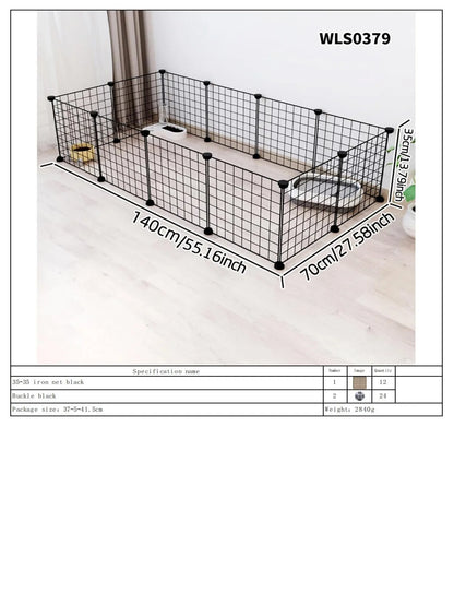 Cat and Dog Pet Fence Indoor Enclosure Freely Combinable Cat Cage Dog Cage Training Isolation Toilet Area for Small and Medium-Sized Dogs