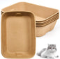 5 Pack Large Disposable Cat Litter Boxes, 16.1 x 11.2 x 3.7 in, for Cats, Hamsters, Guinea Pigs, Rabbits & Small Pets