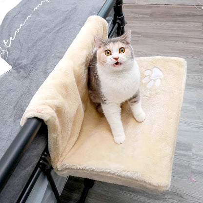 Hanging Cat Bed Hammock Luxury Radiator Bed Warm Fleece Basket Pet Metal Iron Frame Sleeping Bed for Cats