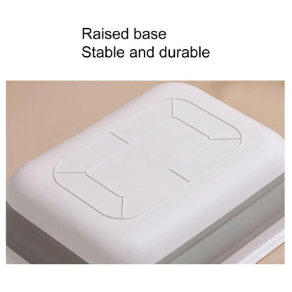 Portable Cat Bedpans Foldable Cat Toilet Large Capacity Semi-closed Pet Cat Litter Box Anti Splash Cat Tray Cleaning Bath Basin