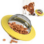 Chew Proof Flying Saucer Dog Toy - Unbreakable UFO Treat Dispenser Wobble Ball Food Feeder for Powerful Chewers