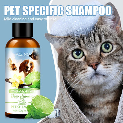 Pet Wash Care Set Shampoo 100ml+Conditioner 100ml Deodorizing Long Lasting Fragrance Cat Dog Shower Gel Pet Cleaning Products