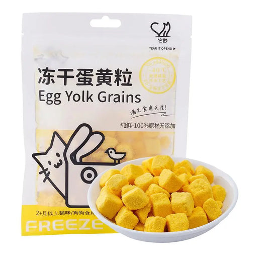 Freeze Dried Egg Yolk Granules Beautify Smoothing Freeze-dried Hair Cat To Pet Pets Healthy Food Snacks Cat Safe Supplies