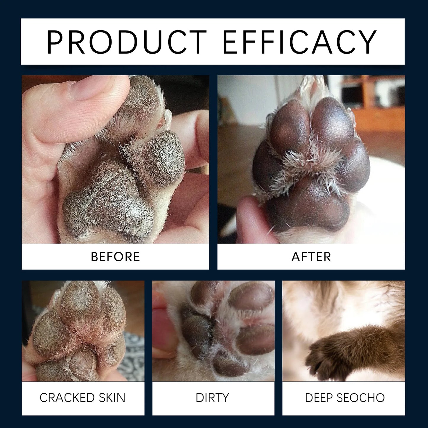 YEGBONG Pet Paw Stick for Dogs Cats Natural Balm Dry Cracked Paws Protection Hypoallergenic Safe Licking Nourishing Care Winter