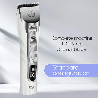 Fenice New Upgrade 5000mA Capacity Cordless LCD Screen Pets Dog Grooming Clippers Rechargeable Haircut Shaver for Trimming Salon