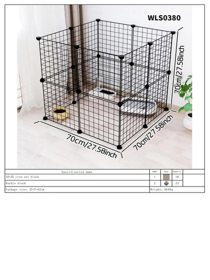 Cat and Dog Pet Fence Indoor Enclosure Freely Combinable Cat Cage Dog Cage Training Isolation Toilet Area for Small and Medium-Sized Dogs
