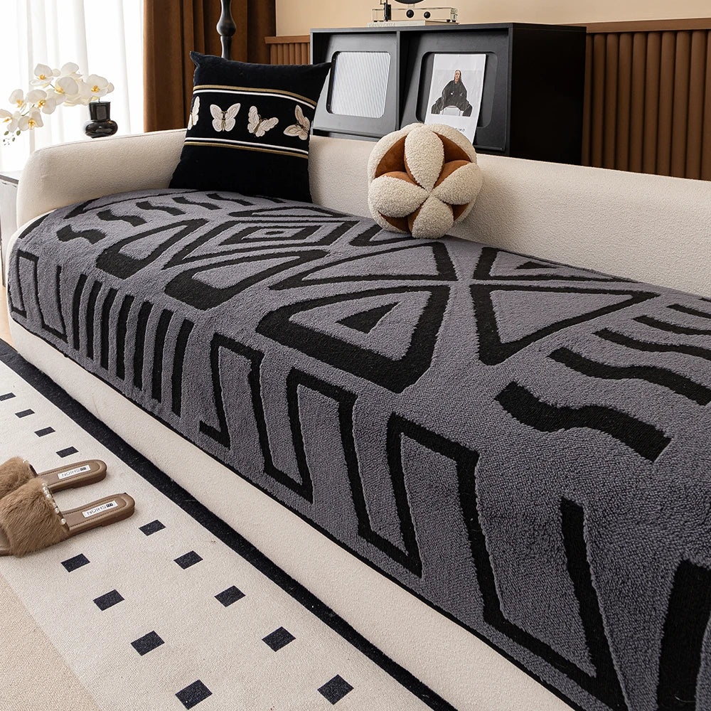 Winter Short Velvet Sofa Cushion Non-Shedding Slip-resistant Home animal feiendly Protection Cover for Living Room Furniture