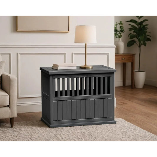 30 INCH Dog Crate Furniture Lockable Indoor Dog Kennel Dogs Cage Heavy Duty Decorative Pet Cage End Table for Small/Medium Dogs,
