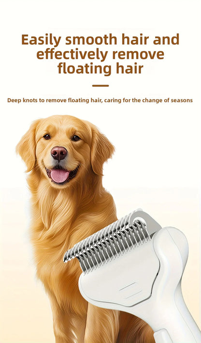 1PC Stainless Steel Dog Hair Removal Brush for Long Hair Breeds Puppy Cat Comb Pet Grooming Products Curved Design