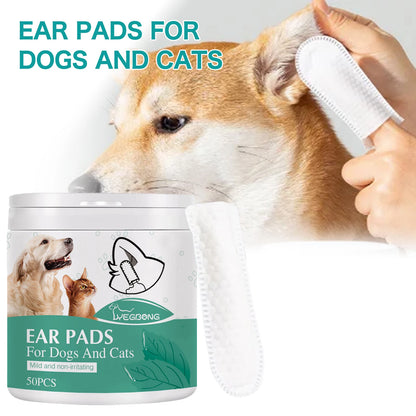 Pet Cleaning Finger Wipes Cats Dogs Remover Eye Tear Ear Mite Stains Disposable Cleaner Wipe Non-irritating Pets Beauty Products