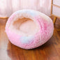 winter dog Plush Round Bed Pet Mattress Warm Soft Comfortable Basket Cat Dog Sleeping Bag Nest for Small Dogs Medium dogs cat