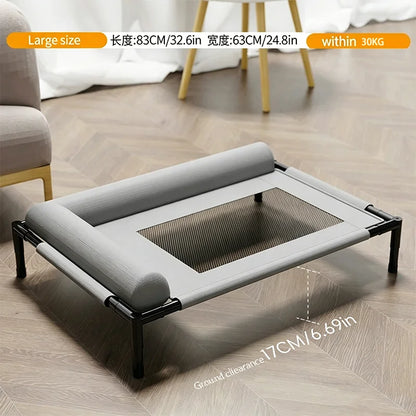 Elevated Cooling Pet Bed Breathable Dog Cot With Pillow Pad Four Seasons Use Moisture Proof Indoor Bed For Dogs And Cats