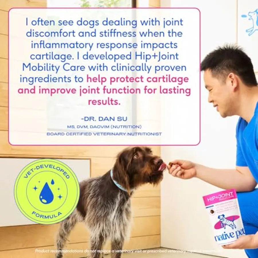 Hip and Joint Supplement for Dogs - UC-II Collagen Egg Shell Membrane and Hyaluronic Acid - Dog Joint Supplement Chews Supports