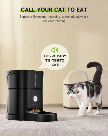 APETDOLA Automatic Cat Feeder Pet Smart Cat Food Dispenser Remote Control WiFi Button Timed Feeders For Cats Dog Accessories
