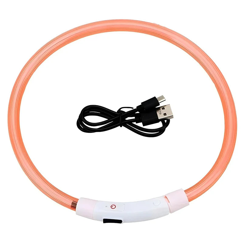 Led Usb Dog Collar Pet Dog Night Luminous Charge Collar Led Night Safety Flashing Glow Dog Loss Prevention Collar Pet Accessorie