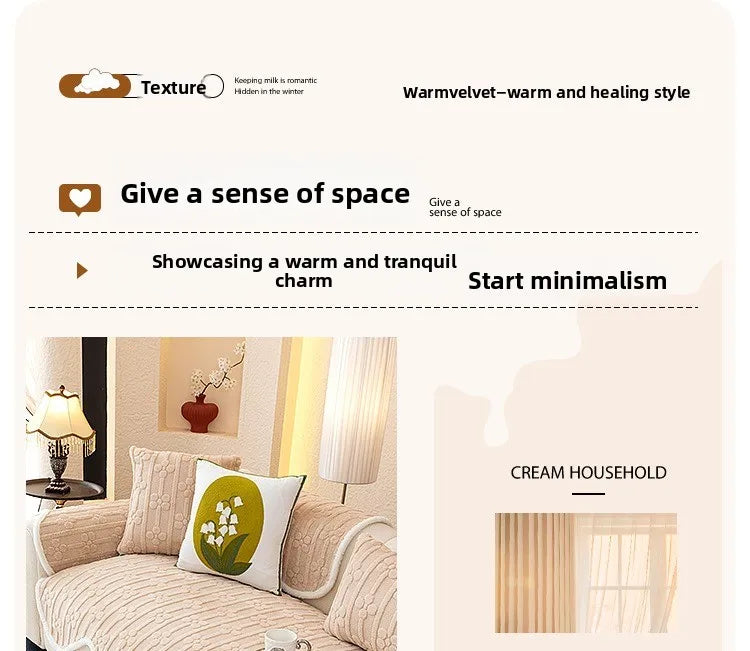 Thicken Plush Sofa Covers Winter Warm Universal Couch Mat Retro Style Anti-slip Sofa Seat Pad Decor for Living Room 방석쿠션