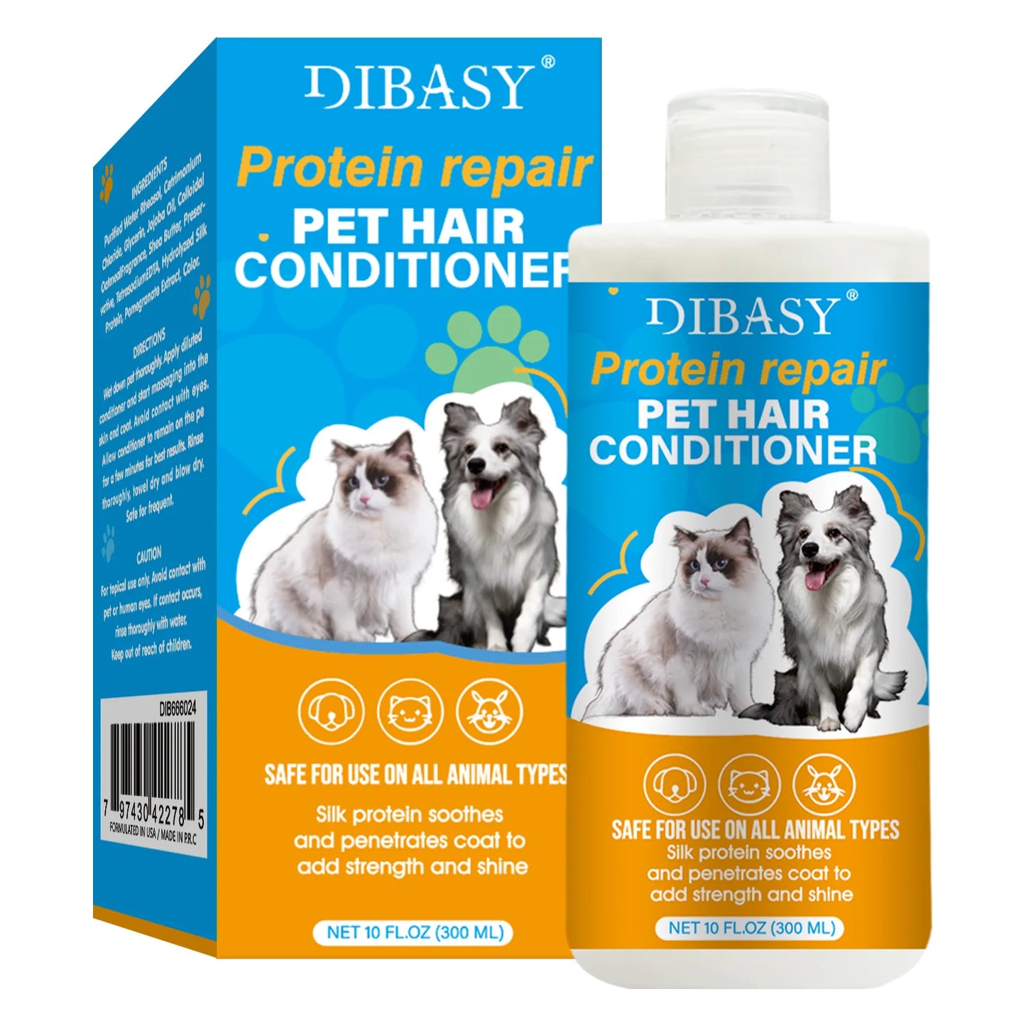 Pet Conditioner Cat Dog Shower Gel Shampoo Deep Cleaning Deodorizing Anti Itch Hair Soft Fluffy Lasting Fragrance Pet Supplies