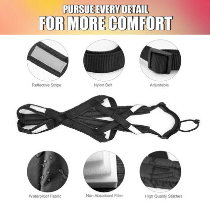 Sled Dog Pulling Car Leash Waterproof Night Reflective Dog Chest Harness Big Large Dog Weighted Rally Vest Pet Training Supplies