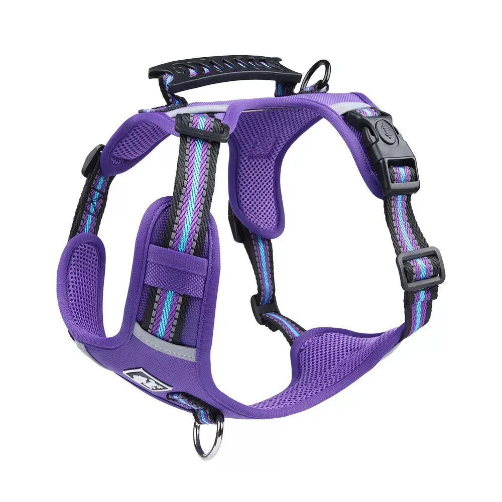 Reflective Nylon Pet Dog Harness Dog Padded Vest Adjustable Chest Strap Safety Lead All Weathers For large medium small Dogs