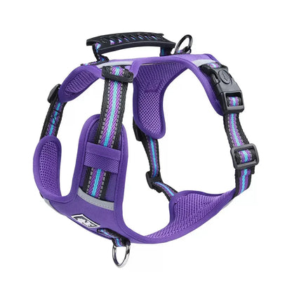 Reflective Nylon Pet Dog Harness Dog Padded Vest Adjustable Chest Strap Safety Lead All Weathers For large medium small Dogs