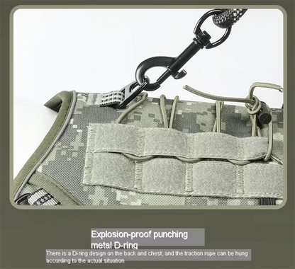 Reflective Dog Harness Tactical Training No Pull Medium Large Dog Vest Adjustable Safety Lead Military Running Pet Harnesses