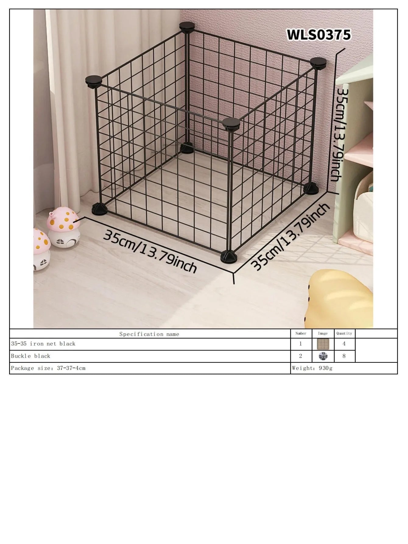 Cat and Dog Pet Fence Indoor Enclosure Freely Combinable Cat Cage Dog Cage Training Isolation Toilet Area for Small and Medium-Sized Dogs