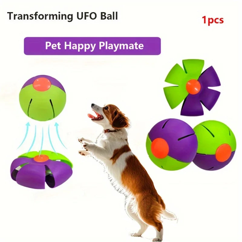 1pc Deformed UFO UFO Dog Toy - Durable Plastic Interactive Pet Playmate, Suitable for Training and Behavior