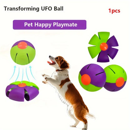 1pc Deformed UFO UFO Dog Toy - Durable Plastic Interactive Pet Playmate, Suitable for Training and Behavior