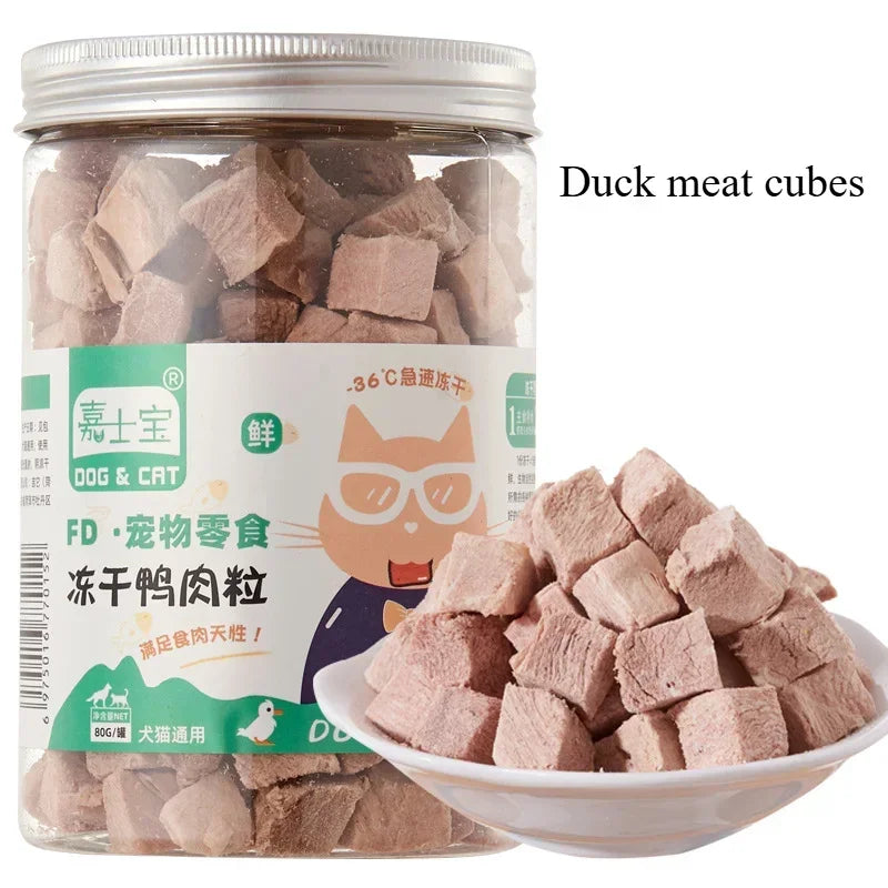 Pet Snacks Dried Chicken Breast Dog Snacks meat snacks pet Supplement Nutrition Chicken cubes Salmon Beef liver Duck meat cubes