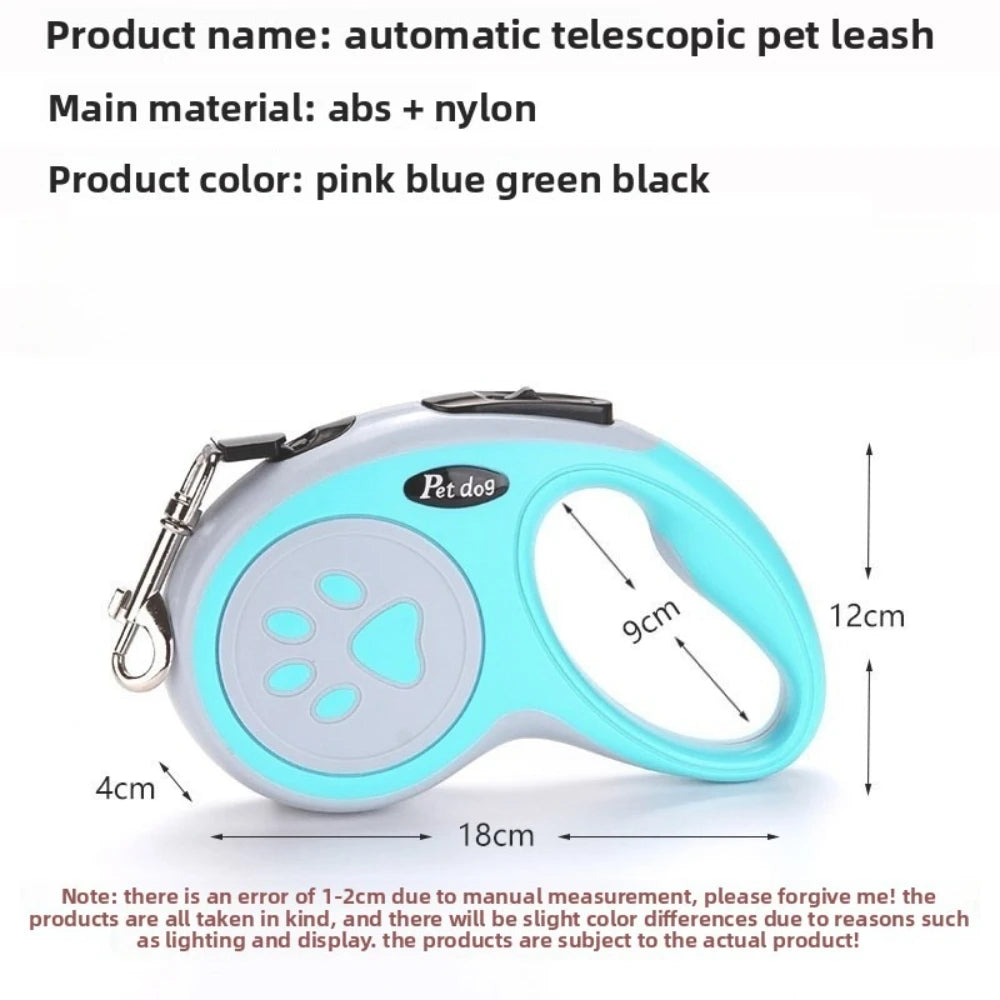 Cat telescopic leash overlength leash pet harnesses effort-saving handle safe walking the dog outdoors explosion-proof dog leash