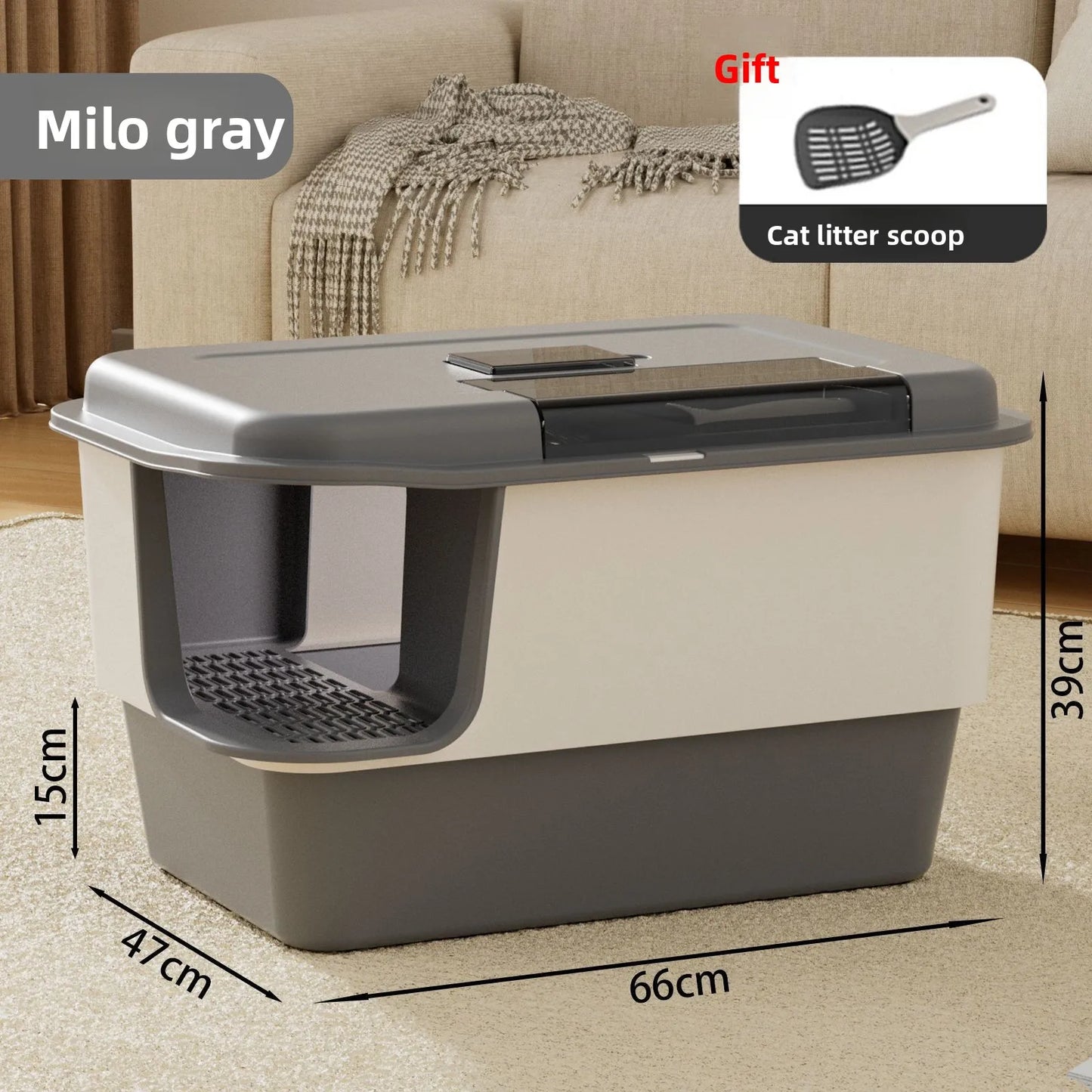 Cat Litter Box Self Cleaning Extra Large Closed Odor Control Anti Splash Corridor Style Covered Cat Toilet  Arenero Autolimpieza