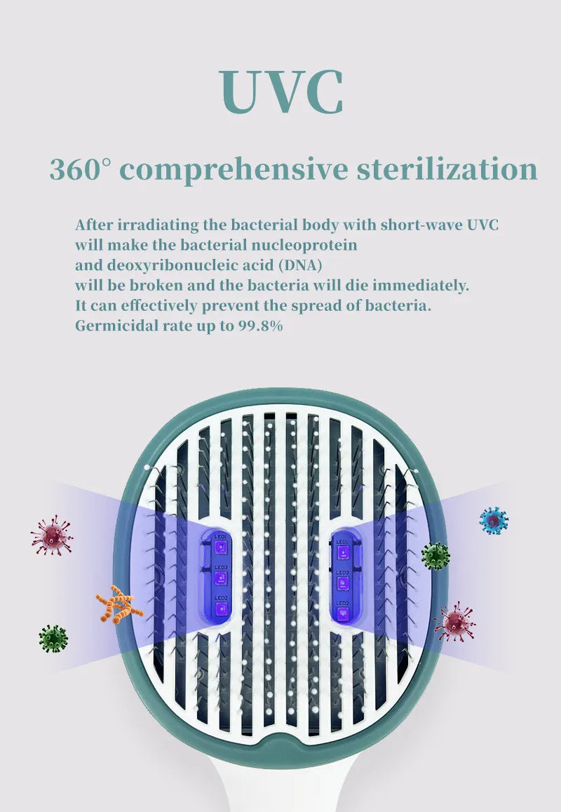 Cat Comb Dog Hair Remover Brush UVC Sterilization Pet Grooming Slicker Needle Comb Removes Tangled Self Cleaning Pet Supplies