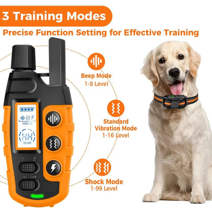 3300Ft Electric Dog Training Collar Remote Control Waterproof Pet BehaviorFor 5-120lbs Puppy With Shock Vibration