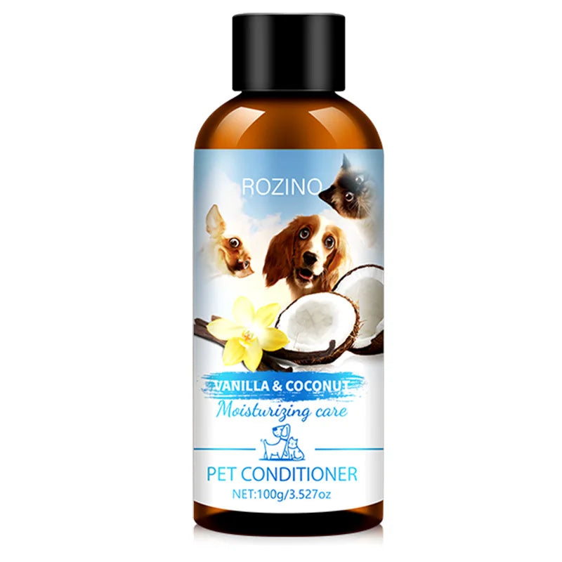 Pet Wash Care Set Shampoo 100ml+Conditioner 100ml Deodorizing Long Lasting Fragrance Cat Dog Shower Gel Pet Cleaning Products