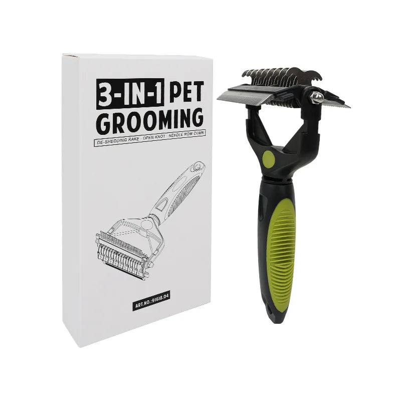 3 In 1 Pet Deshedding Brush Dog Hair Remover Pet Fur Knot Cutter Puppy Cat Comb Brushes Dogs Grooming Shedding Supplies
