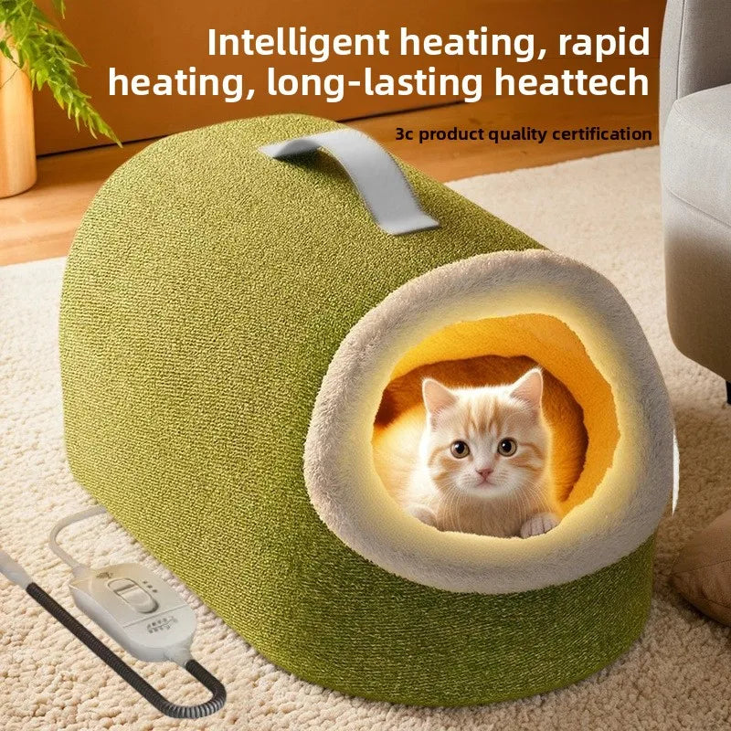 Heating Cat House, Cat Nest, Electric Blanket, Winter Warmth, Closed Temperature Control, Cat Safety Nest, Pet Sleeping Supplies