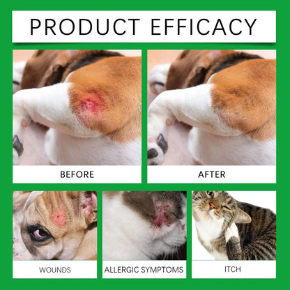 Dog Skin Soothing Spray 50ml Anti Itch Relief Pet Hot Spot Wound Care Moisturizer Cat Puppy Coat Healing Quick Absorb Liquid