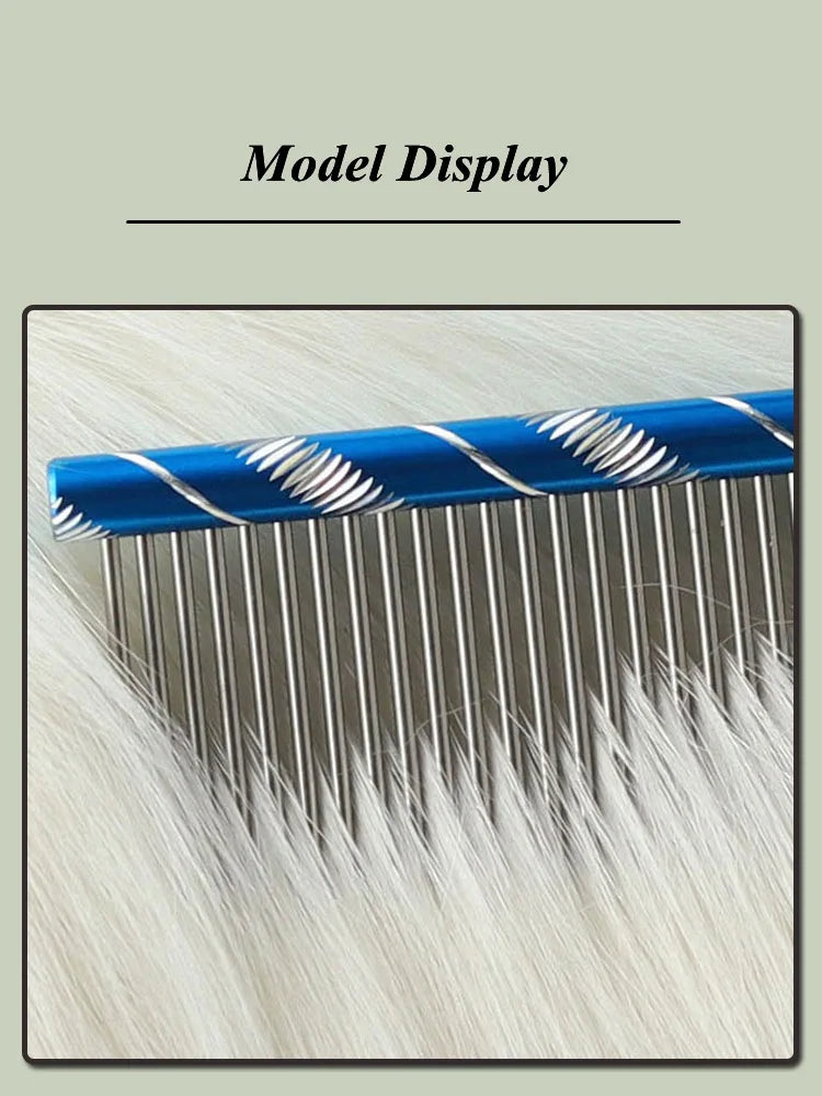 6 Colored Pet Dog Comb Straight Comb Cat Cleaning Brush 16/19/20/25cm Stainless Steel Lightweight Pets Cat Grooming Combs Dogs