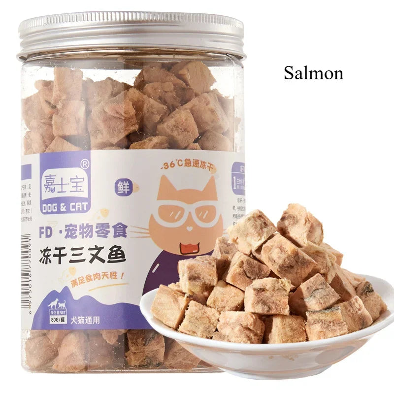 Pet Snacks Dried Chicken Breast Dog Snacks meat snacks pet Supplement Nutrition Chicken cubes Salmon Beef liver Duck meat cubes