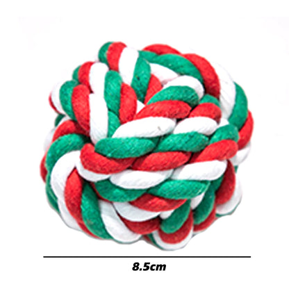 Interactive Cotton Rope Dog Toys for Small Large Dogs Tug of War Durable Bite Toy for Pet Pug Chihuahua Bichon Christmas Gift