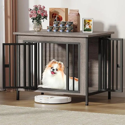 31.5" Small Dog Crate Furniture, Chew-Resistant Dog Crates for Small and Medium Dogs, Dog Kennel Furniture Indoor