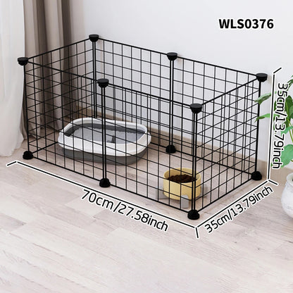 Cat and Dog Pet Fence Indoor Enclosure Freely Combinable Cat Cage Dog Cage Training Isolation Toilet Area for Small and Medium-Sized Dogs