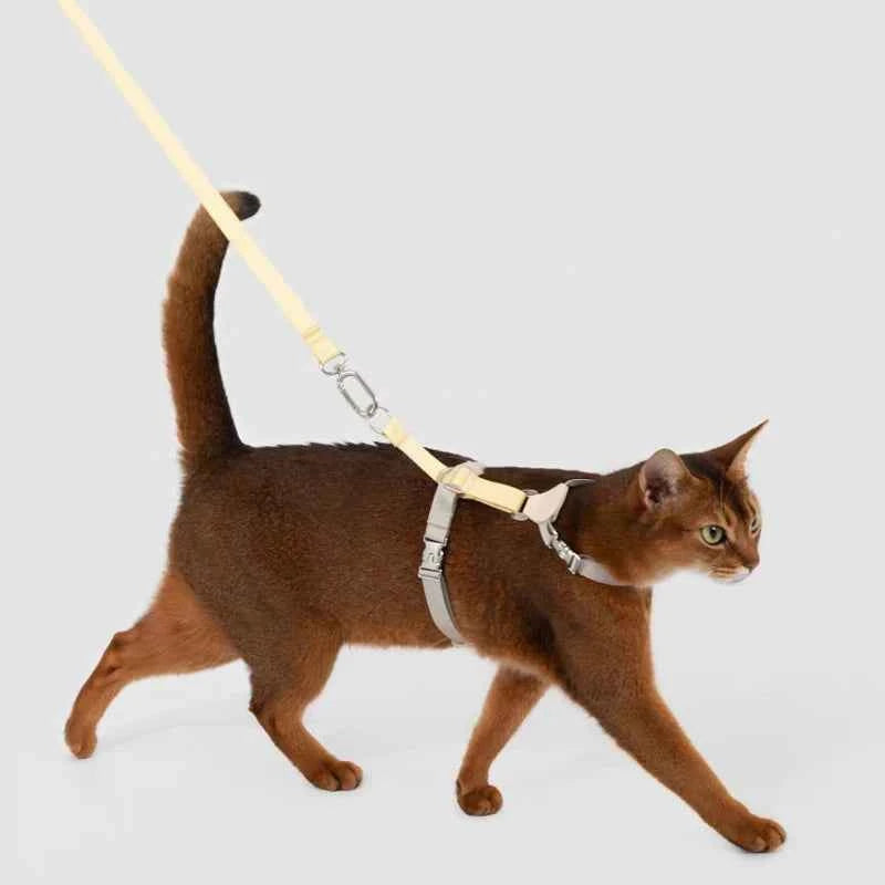 Cat Harness Leash Set Adjustable I-shaped Walking Cat Rope Chest Strap Pet Outdoor Supplies Breathable Harness Leash Puppy Cat
