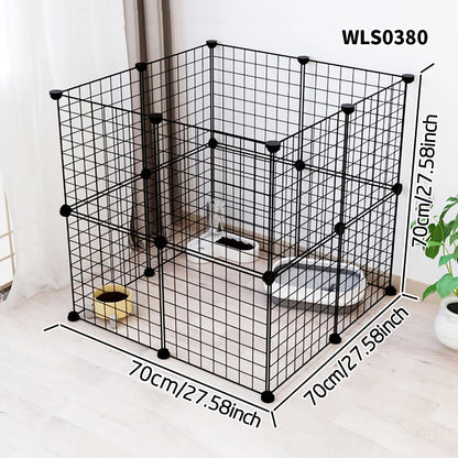 Cat and Dog Pet Fence Indoor Enclosure Freely Combinable Cat Cage Dog Cage Training Isolation Toilet Area for Small and Medium-Sized Dogs
