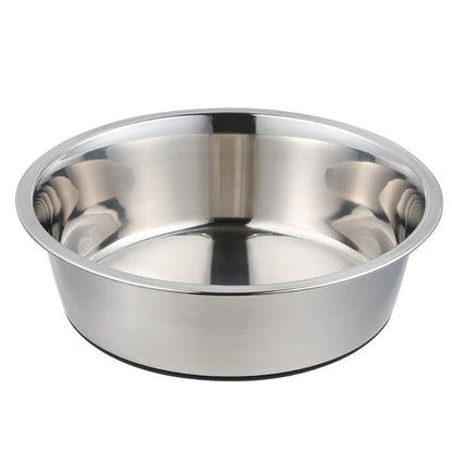 Stainless Steel Dog Bowl with Silicone Base Non Slip Pet Feeder Water Dish Cat Bowl Durable Pet Supplies